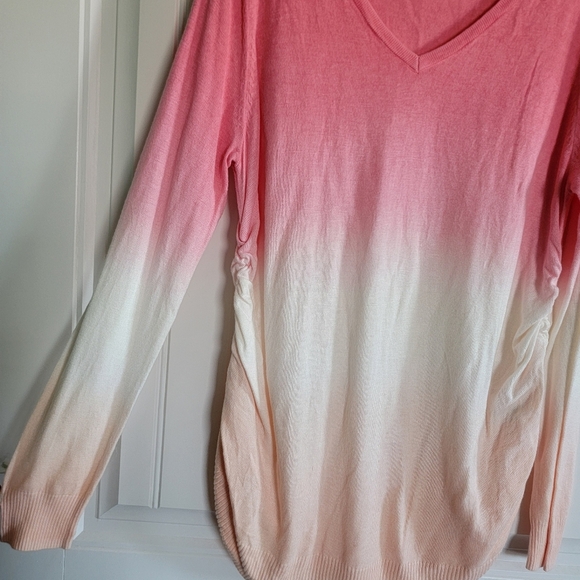 NWOT Isabel Maternity Long Sleeve Ombre Shirt - Picture 4 of 6
